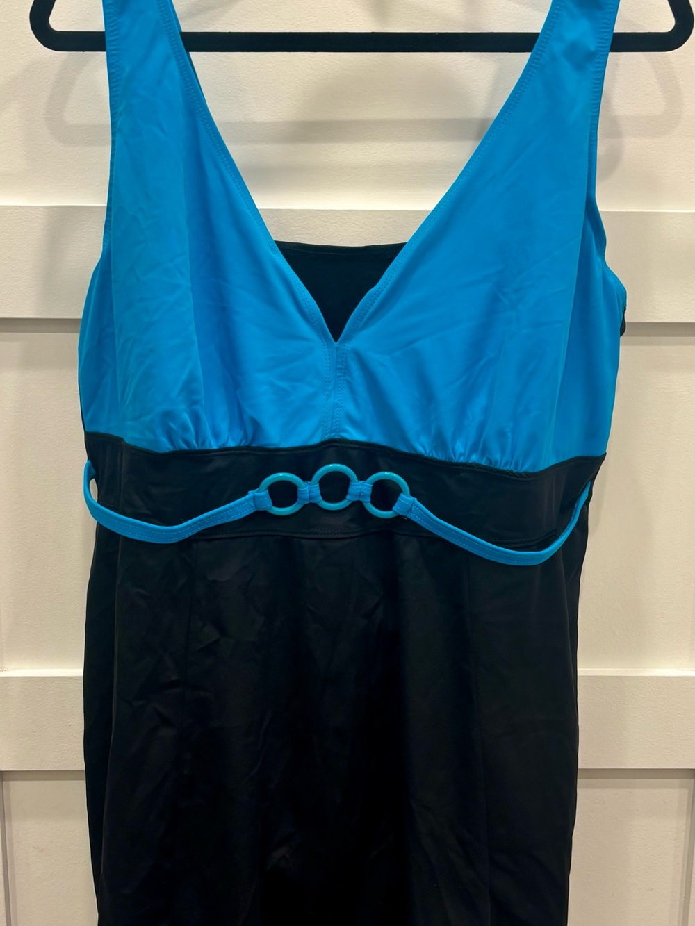 Always For Me Black & Blue Swim Dress